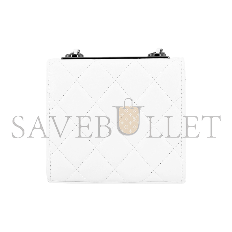 CHANEL TRENDY CC 22B MINI CROSSBODY BAG WITH QUILTED CHAIN LAMBSKIN LEATHER AND BLACK HARDWARE A81633 (11*11*5.5cm)